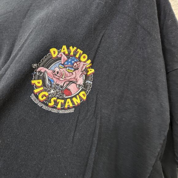 Black Daytona Pig Stand I Got My Pork Pulled At The Pig Stand Graphic Shirt 3XL - Picture 2 of 5